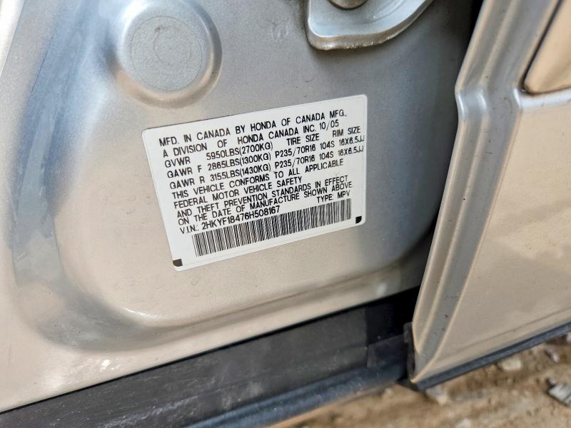 2006 Honda Pilot მანქანა იყიდება აუქციონზე, vin: 2HKYF18476H508167, აუქციონის ნომერი: 62471116