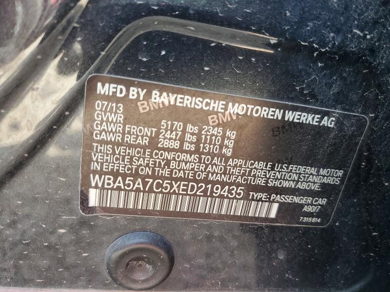Aukcja sprzedaży 2014 Bmw 528, vin: WBA5A7C5XED219435, numer aukcji: 60832866