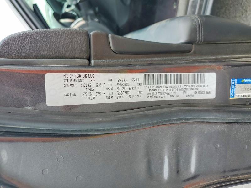 60629786 :رقم المزاد ، 1C4RJFAG8HC772677 vin ، 2017 Jeep Grand Cherokee مزاد بيع