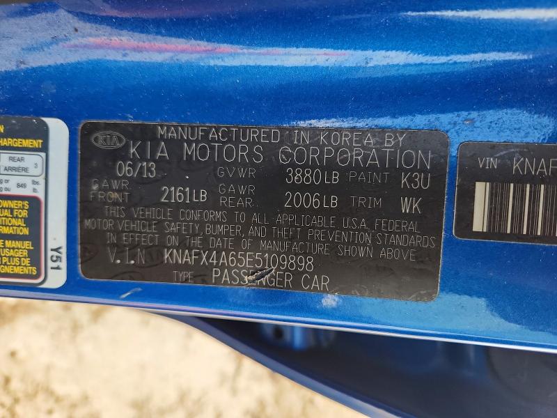 61740826 :رقم المزاد ، KNAFX4A65E5109898 vin ، 2014 Kia Forte مزاد بيع