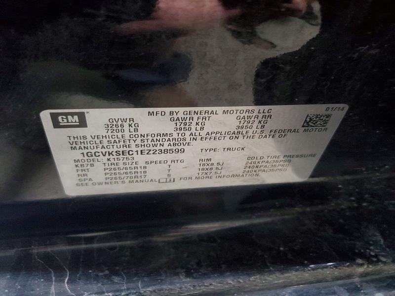60967486 :رقم المزاد ، 1GCVKSEC1EZ238599 vin ، 2014 Chevrolet Silverado مزاد بيع
