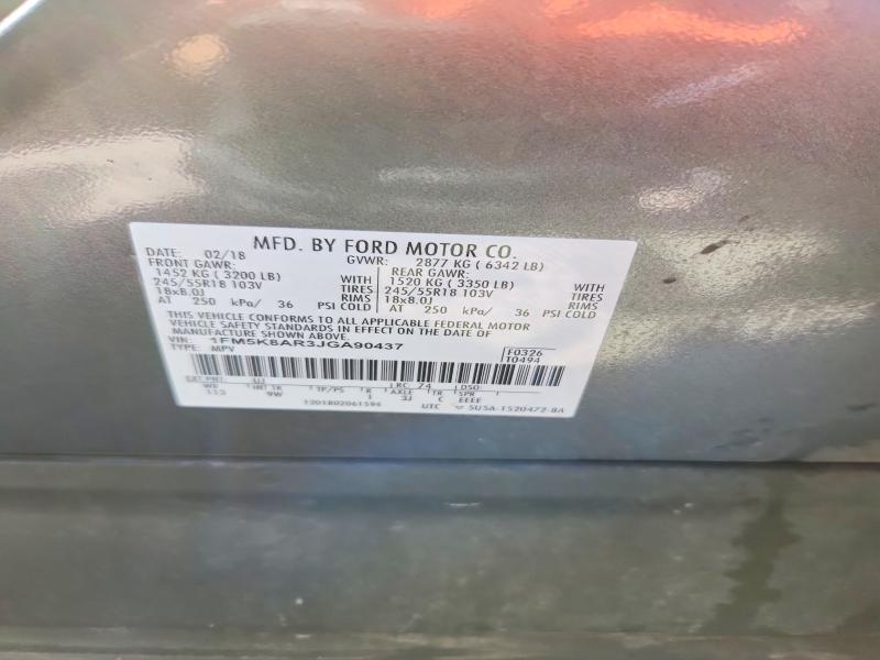 Aukcja sprzedaży 2018 Ford Explorer, vin: 1FM5K8AR3JGA90437, numer aukcji: 63147666