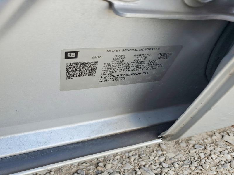 Продаж на аукціоні авто 2018 Chevrolet Malibu, vin: 1G1ZD5ST6JF280451, номер лоту: 59011526