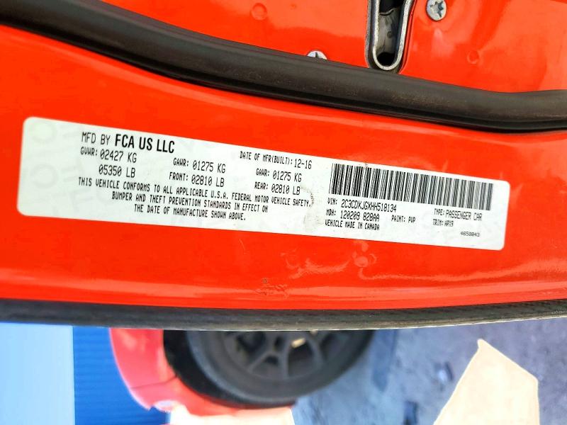 Продаж на аукціоні авто 2017 Dodge Charger, vin: 2C3CDXJGXHH518134, номер лоту: 63137196