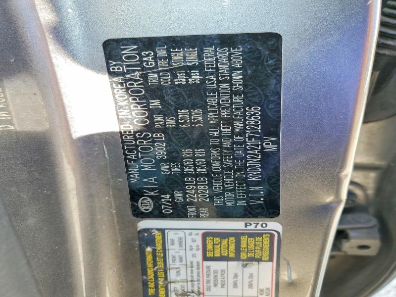 2015 Kia Soul მანქანა იყიდება აუქციონზე, vin: KNDJN2A21F7128636, აუქციონის ნომერი: 61016856