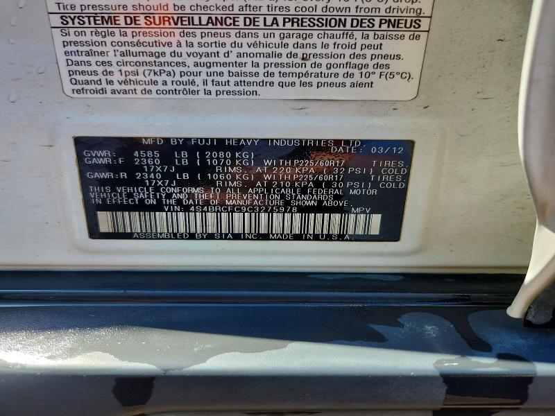 60584016 :رقم المزاد ، 4S4BRCFC9C3275978 vin ، 2012 Subaru Outback مزاد بيع