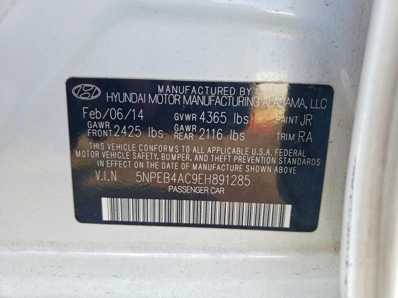 Aukcja sprzedaży 2014 Hyundai Sonata, vin: 5NPEB4AC9EH891285, numer aukcji: 61945516