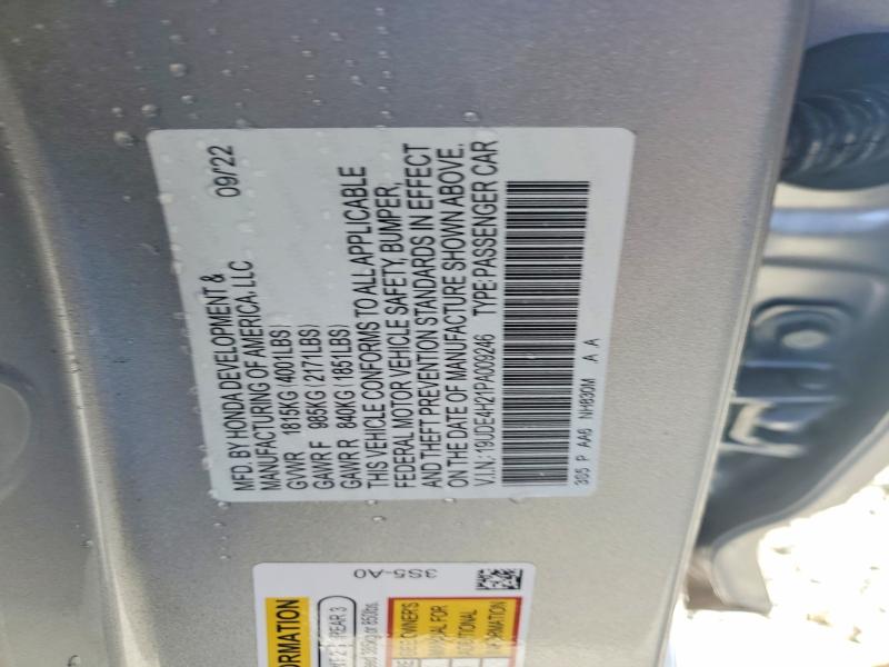 60042076 :رقم المزاد ، 19UDE4H21PA009246 vin ، 2023 Acura Integra مزاد بيع