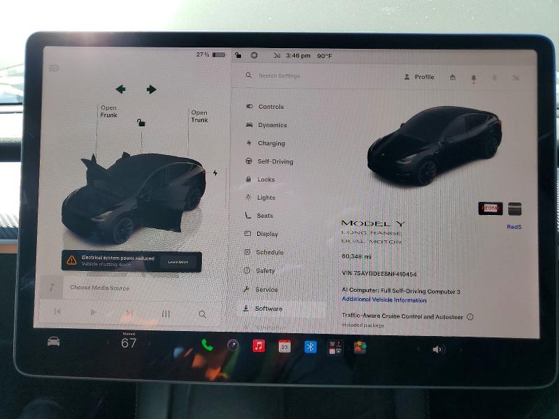 Aukcja sprzedaży 2022 Tesla Model Y, vin: 7SAYGDEE8NF410454, numer aukcji: 62511946
