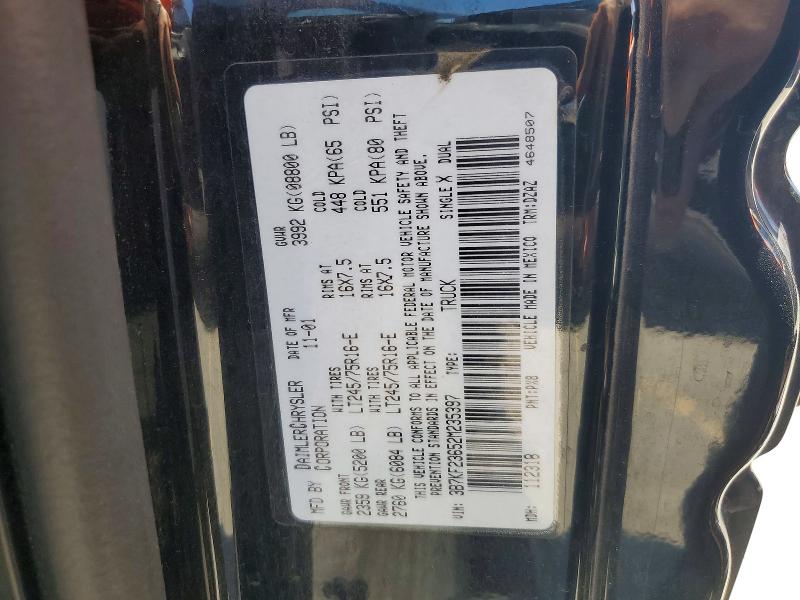 Aukcja sprzedaży 2002 Dodge Ram 2500, vin: 3B7KF23652M235397, numer aukcji: 60444166