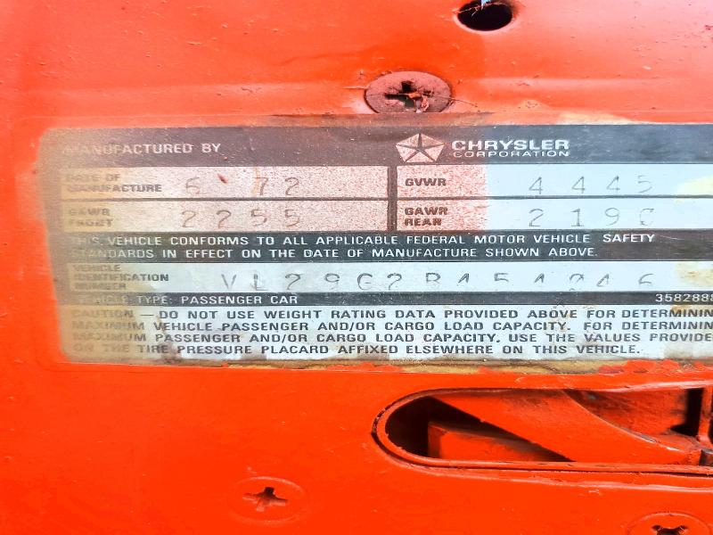 59621876 :رقم المزاد ، VL29G2B454046 vin ، 1972 Plym Trailduster مزاد بيع