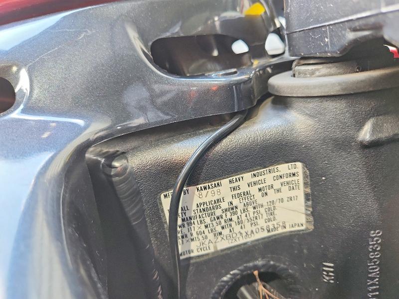 Aukcja sprzedaży 1999 Kawasaki Zx1100, vin: JKAZXBD11XA058358, numer aukcji: 59574536