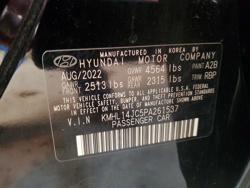 2023 Hyundai Sonata მანქანა იყიდება აუქციონზე, vin: KMHL14JC5PA261537, აუქციონის ნომერი: 61310276