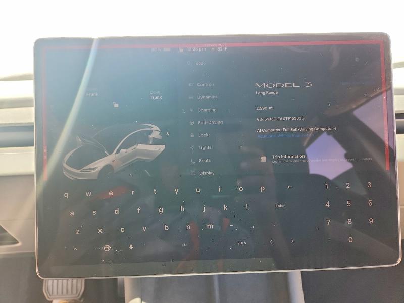 60433896 :رقم المزاد ، 5YJ3E1EAXTF153335 vin ، 2026 Tesla Model 3 مزاد بيع
