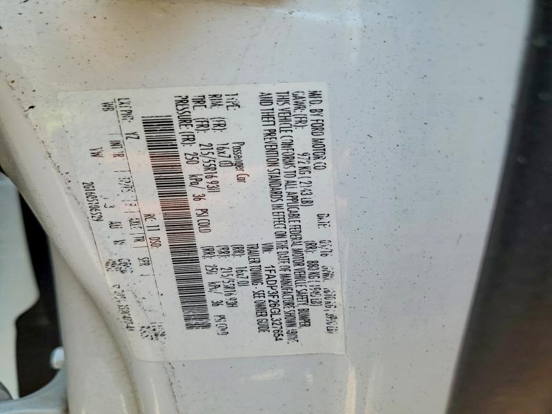 Aukcja sprzedaży 2016 Ford Focus, vin: 1FADP3F26GL327654, numer aukcji: 62876286