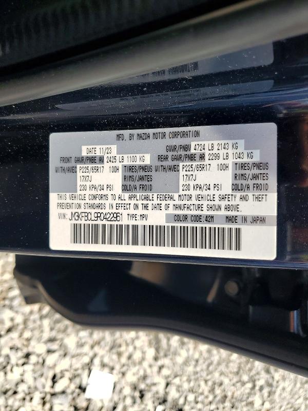 Продажа на аукционе авто 2024 Mazda Cx-5, vin: JM3KFBCL9R0422961, номер лота: 61536356