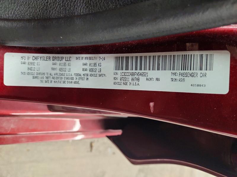 Продажа на аукционе авто 2015 Chrysler 200, vin: 1C3CCCAB8FN546521, номер лота: 62865736