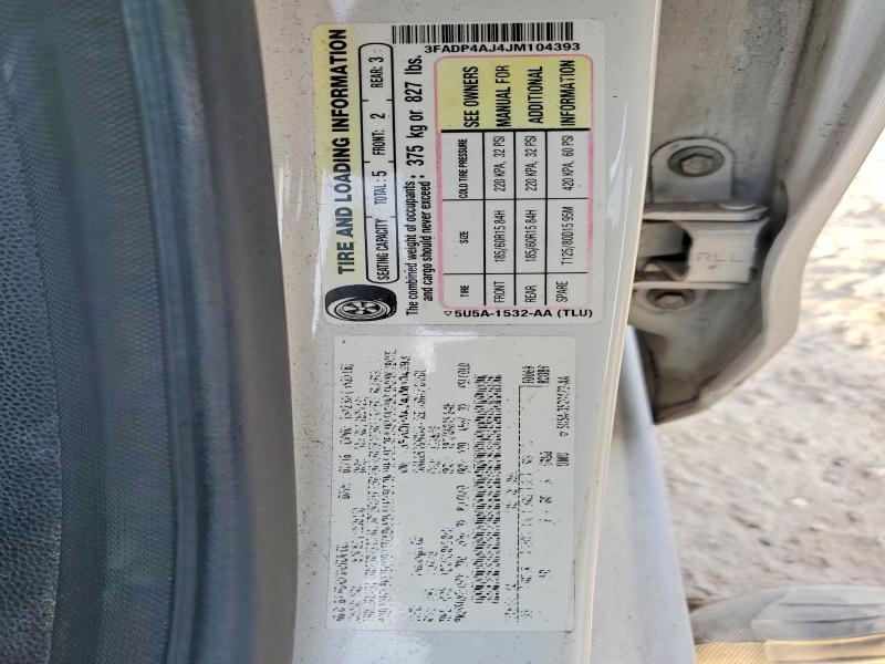 2018 Ford Fiesta მანქანა იყიდება აუქციონზე, vin: 3FADP4AJ4JM104393, აუქციონის ნომერი: 60756106