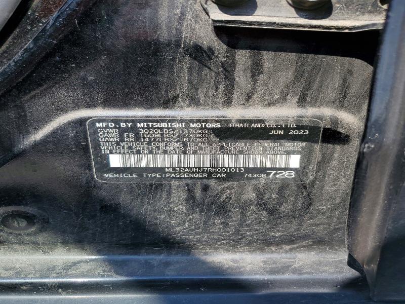 60153016 :رقم المزاد ، ML32AUHJ7RH001013 vin ، 2024 Mitsubishi Mirage مزاد بيع