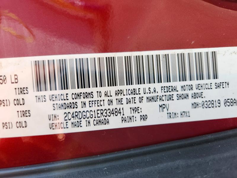59966596 :رقم المزاد ، 2C4RDGCG1ER334841 vin ، 2014 Dodge Grand Caravan مزاد بيع