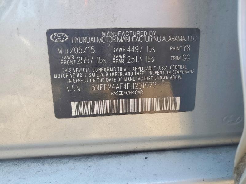 Aukcja sprzedaży 2015 Hyundai Sonata, vin: 5NPE24AF4FH201972, numer aukcji: 60482516