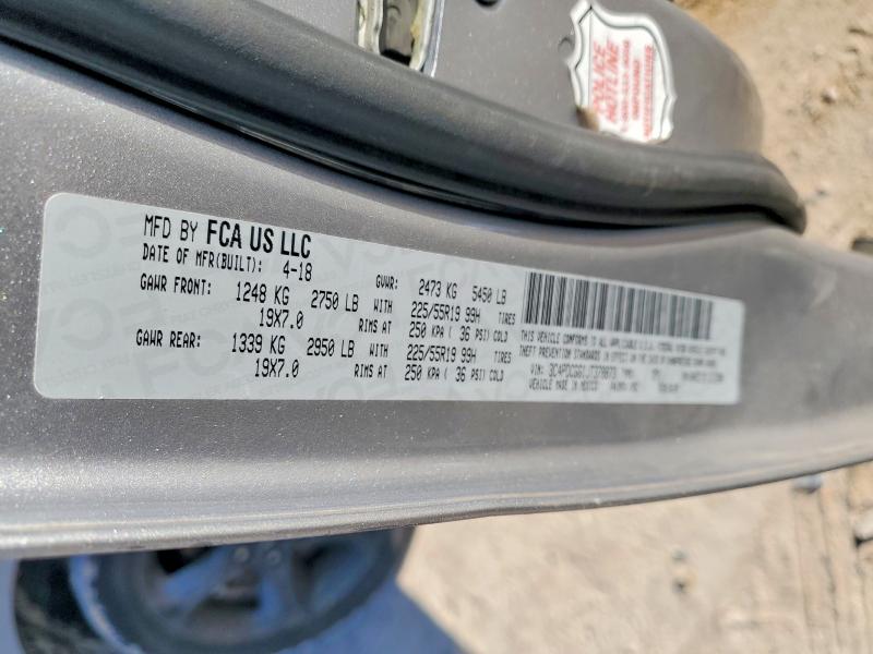 2018 Dodge Journey მანქანა იყიდება აუქციონზე, vin: 3C4PDCGG1JT378873, აუქციონის ნომერი: 62637476