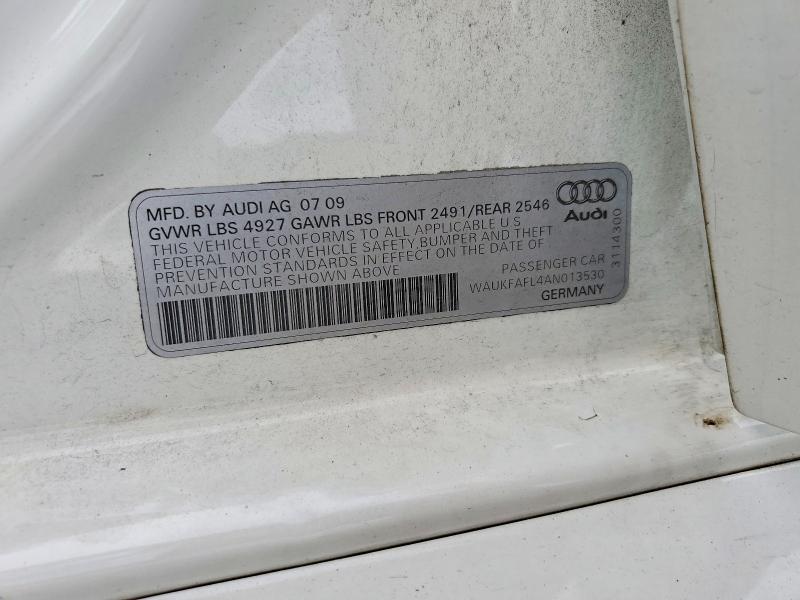 Продаж на аукціоні авто 2010 Audi A4, vin: WAUKFAFL4AN013530, номер лоту: 62087996
