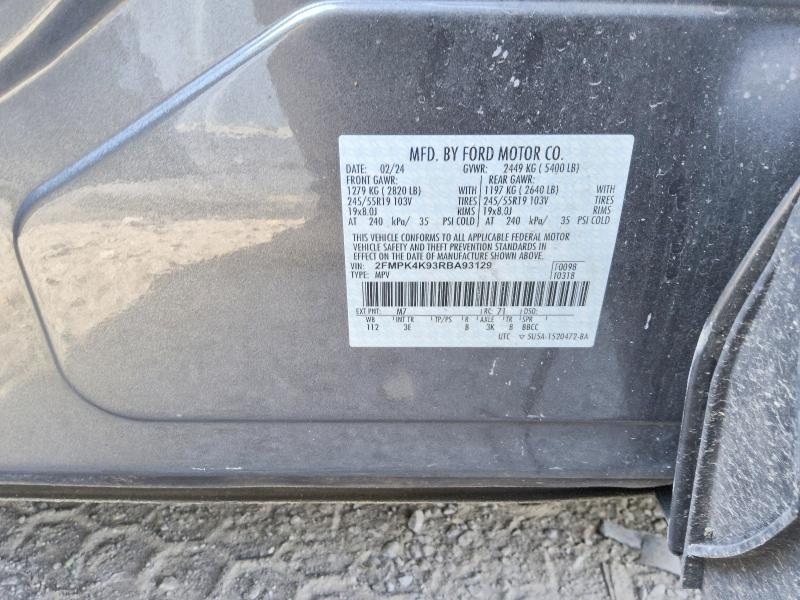 Продажа на аукционе авто 2024 Ford Edge, vin: 2FMPK4K93RBA93129, номер лота: 61759346