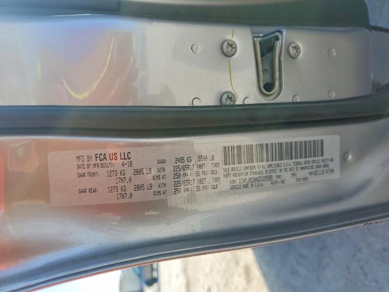 2019 Jeep Cherokee მანქანა იყიდება აუქციონზე, vin: 1C4PJMCBXKD122585, აუქციონის ნომერი: 59252336
