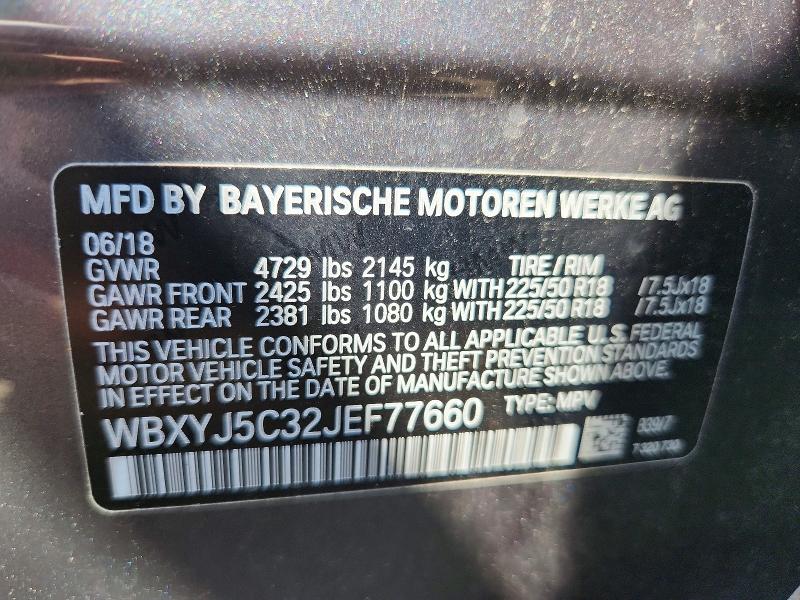 Aukcja sprzedaży 2018 Bmw X2, vin: WBXYJ5C32JEF77660, numer aukcji: 61839006