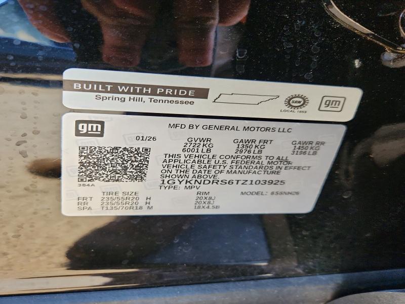 Продажа на аукционе авто 2026 Cadillac Xt5, vin: 1GYKNDRS6TZ103925, номер лота: 61947756