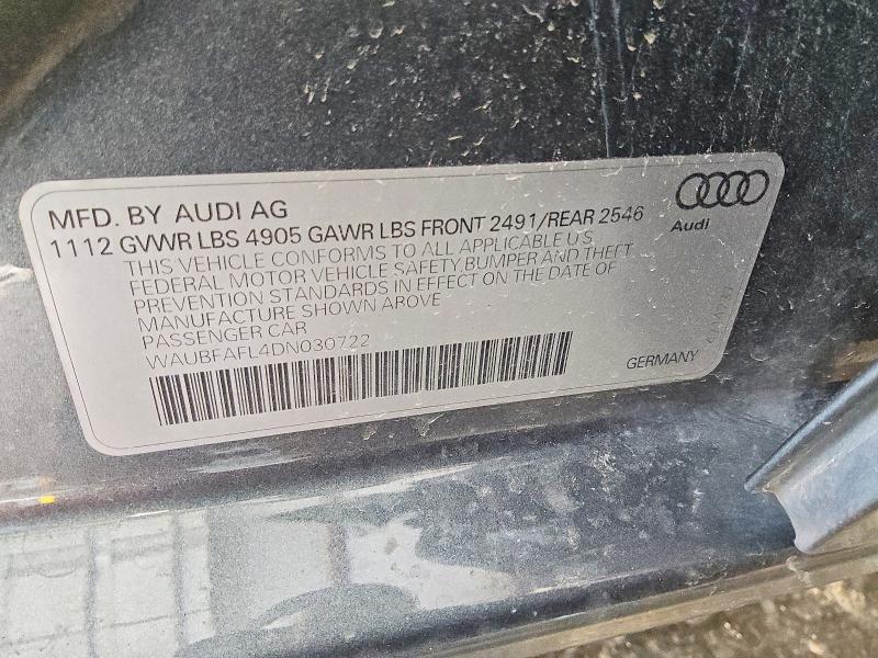 Aukcja sprzedaży 2013 Audi A4, vin: WAUBFAFL4DN030722, numer aukcji: 61413026