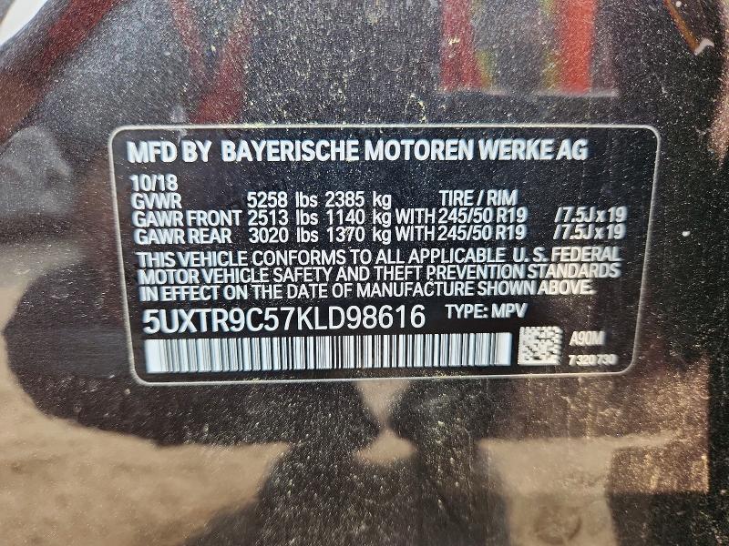 Продаж на аукціоні авто 2019 Bmw X3, vin: 5UXTR9C57KLD98616, номер лоту: 61222556