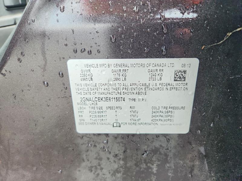 Продажа на аукционе авто 2014 Chevrolet Equinox, vin: 2GNALCEK3E6115074, номер лота: 60308486