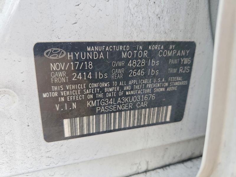 2019 Genesis G70 მანქანა იყიდება აუქციონზე, vin: KMTG34LA3KU031676, აუქციონის ნომერი: 61047576