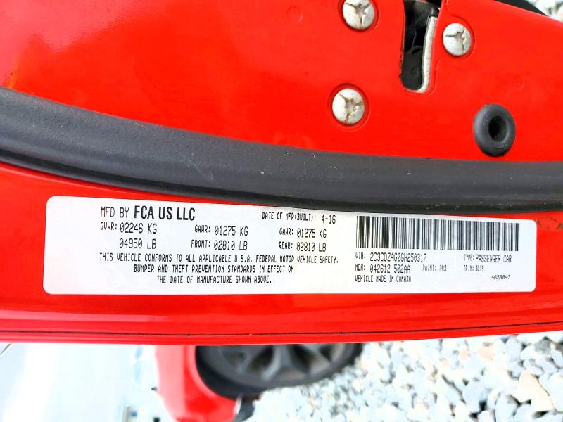 Продаж на аукціоні авто 2016 Dodge Challenger, vin: 2C3CDZAG0GH250317, номер лоту: 63304116