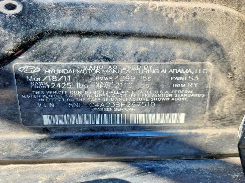 Продаж на аукціоні авто 2011 Hyundai Sonata, vin: 5NPEC4AC3BH267510, номер лоту: 59742816
