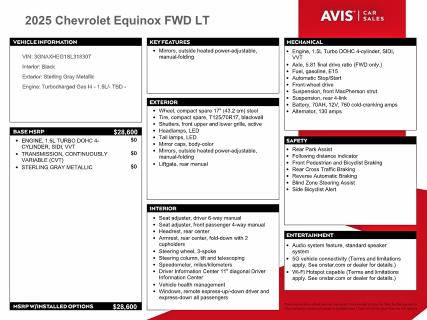 62460556 :رقم المزاد ، 3GNAXHEG1SL318307 vin ، 2025 Chevrolet Equinox مزاد بيع