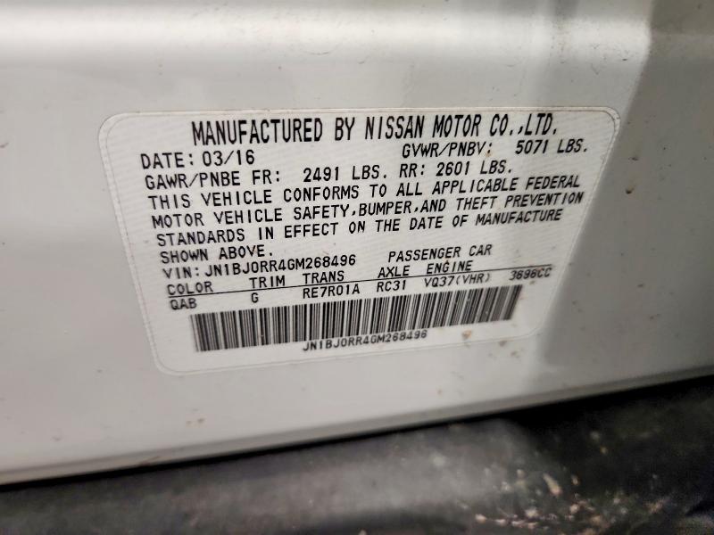 2016 Infiniti Qx50 მანქანა იყიდება აუქციონზე, vin: JN1BJ0RR4GM268496, აუქციონის ნომერი: 60331296