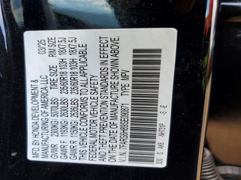 Aukcja sprzedaży 2025 Honda Cr-v, vin: 7FARS6H89SE090871, numer aukcji: 60529226
