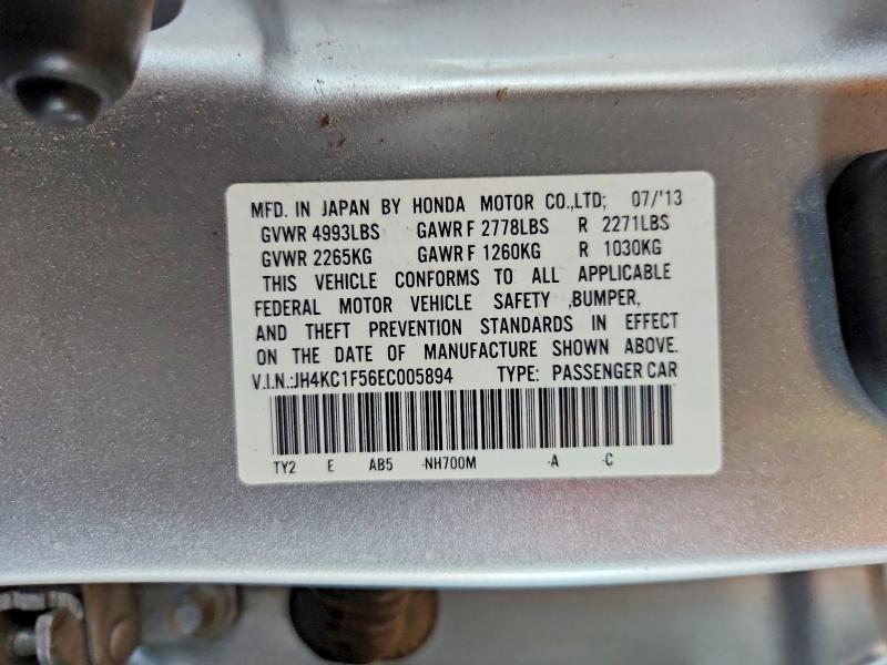 Продаж на аукціоні авто 2014 Acura Rlx, vin: JH4KC1F56EC005894, номер лоту: 61813326