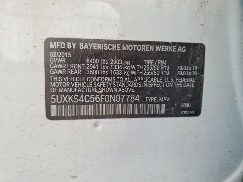 Aukcja sprzedaży 2015 Bmw X5, vin: 5UXKS4C56F0N07784, numer aukcji: 62660066