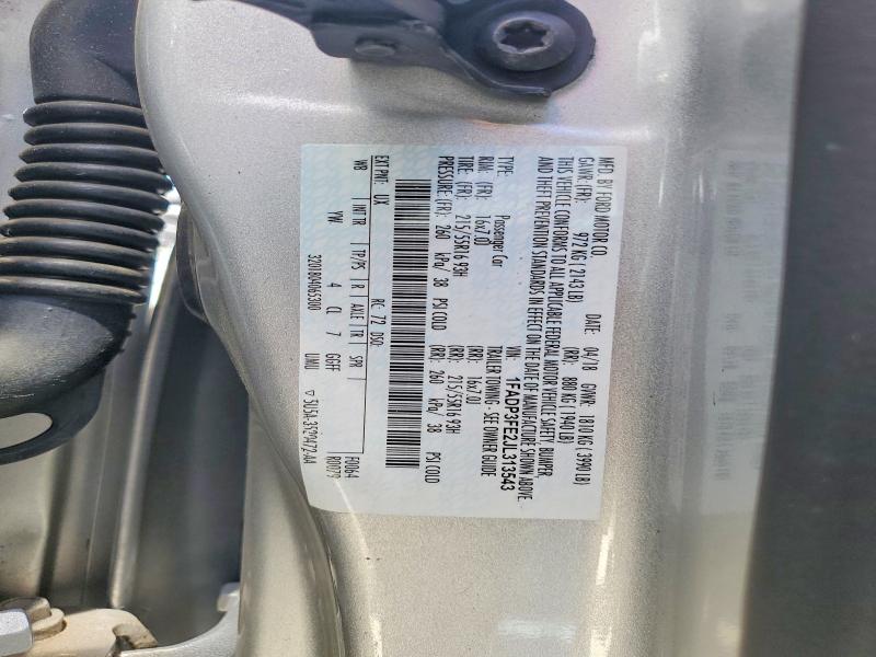 Продажа на аукционе авто 2018 Ford Focus, vin: 1FADP3FE2JL313543, номер лота: 60831776