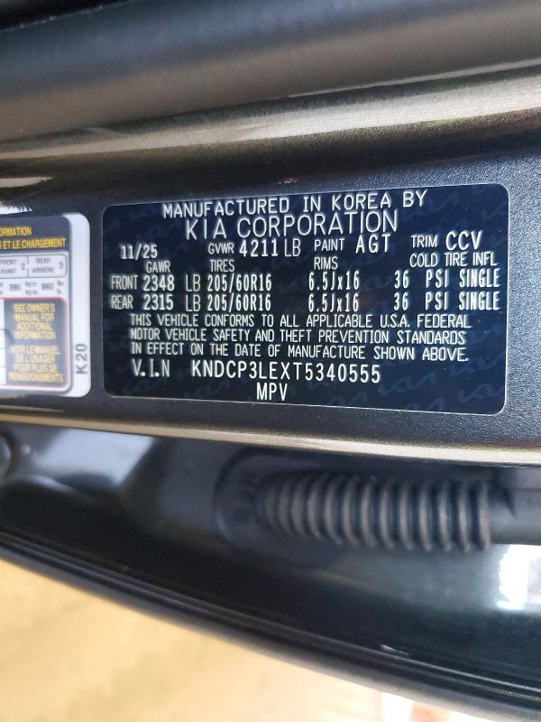 Aukcja sprzedaży 2026 Kia Niro, vin: KNDCP3LEXT5340555, numer aukcji: 59908936
