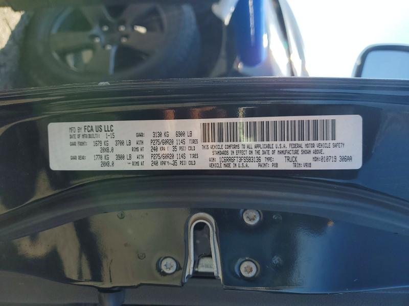 Продажа на аукционе авто 2015 Ram 1500, vin: 1C6RR6FT3FS583136, номер лота: 60482916