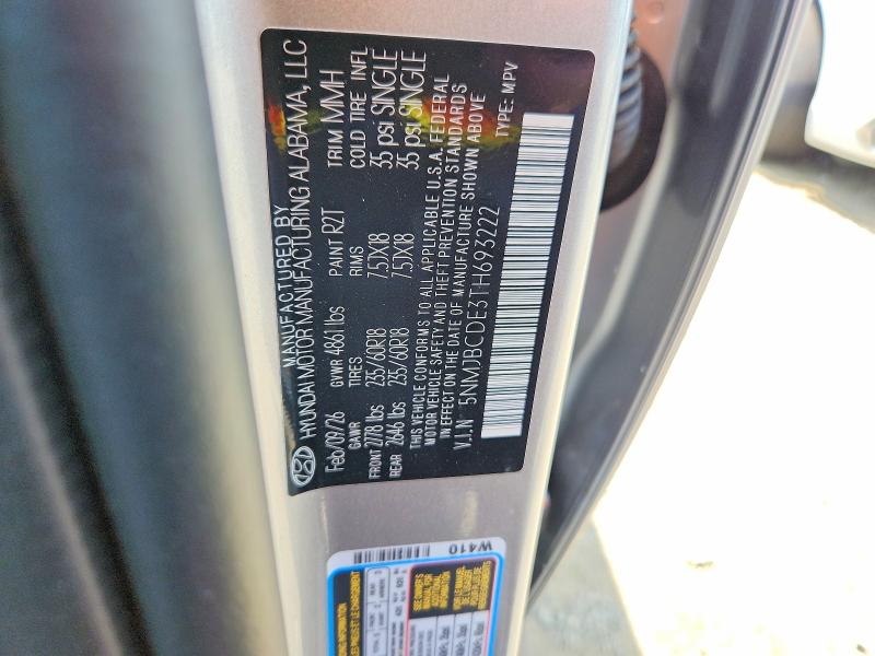 Продаж на аукціоні авто 2026 Hyundai Tucson, vin: 5NMJBCDE3TH693222, номер лоту: 61153286