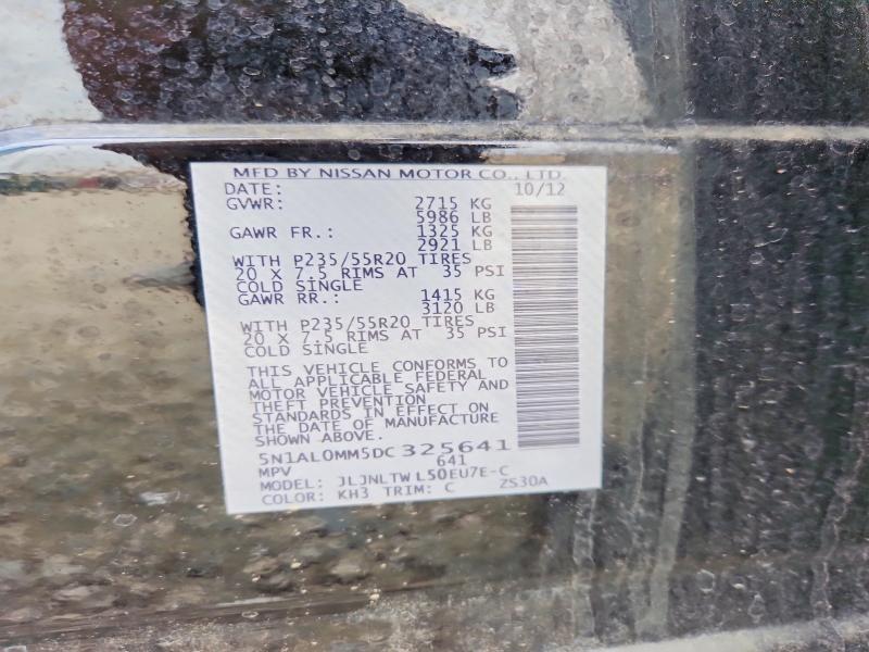 Aukcja sprzedaży 2013 Infiniti Jx35, vin: 5N1AL0MM5DC325641, numer aukcji: 62905466