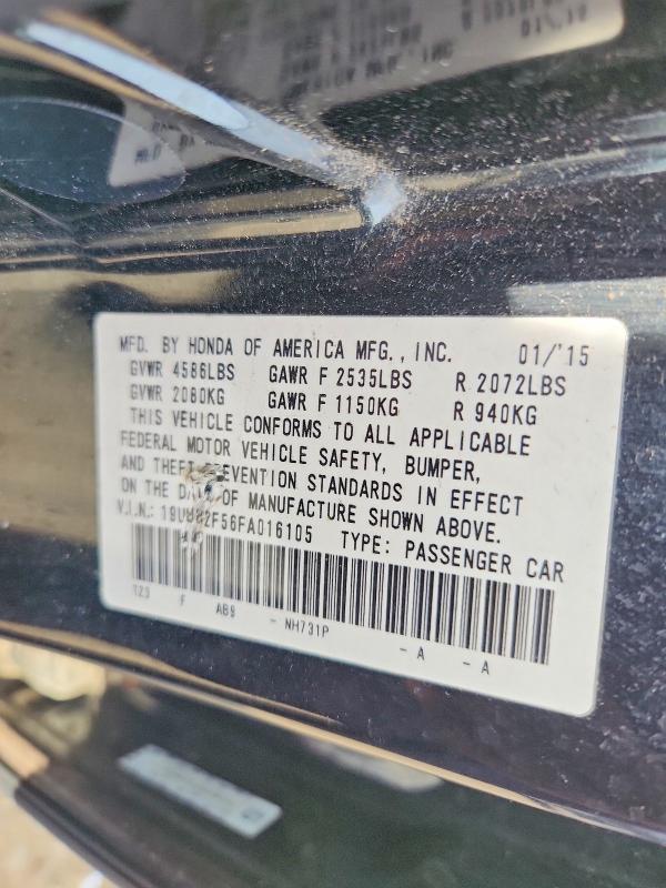 Aukcja sprzedaży 2015 Acura Tlx, vin: 19UUB2F56FA016105, numer aukcji: 60051006