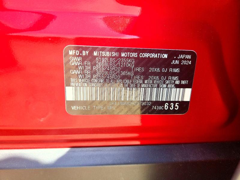 Продажа на аукционе авто 2024 Mitsubishi Outlander, vin: JA4J3WA82RZ079032, номер лота: 59653656