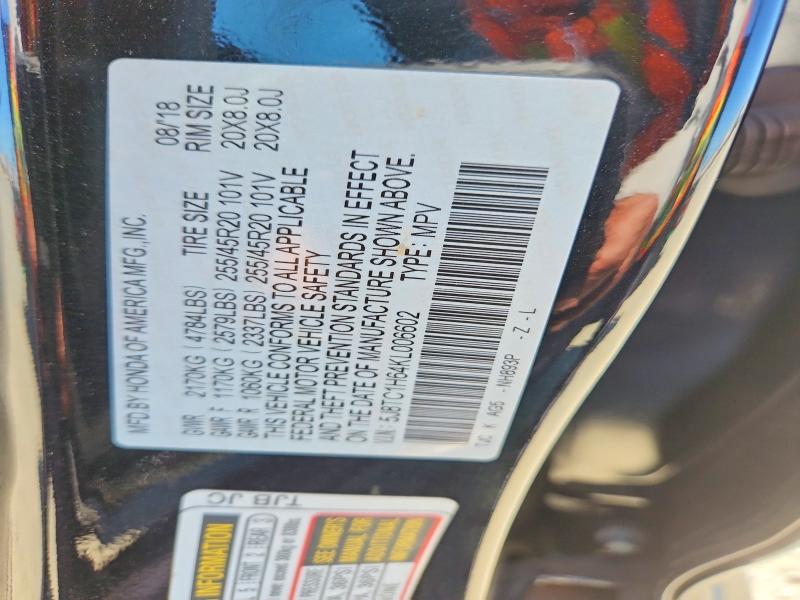 2019 Acura Rdx მანქანა იყიდება აუქციონზე, vin: 5J8TC1H64KL006602, აუქციონის ნომერი: 61976636